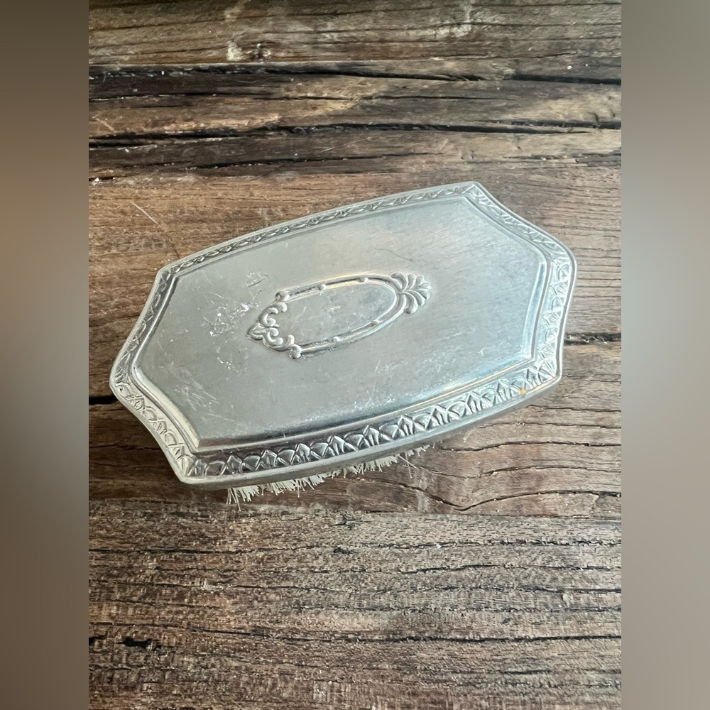 Vintage Silver-Tone Vanity or baby Brush